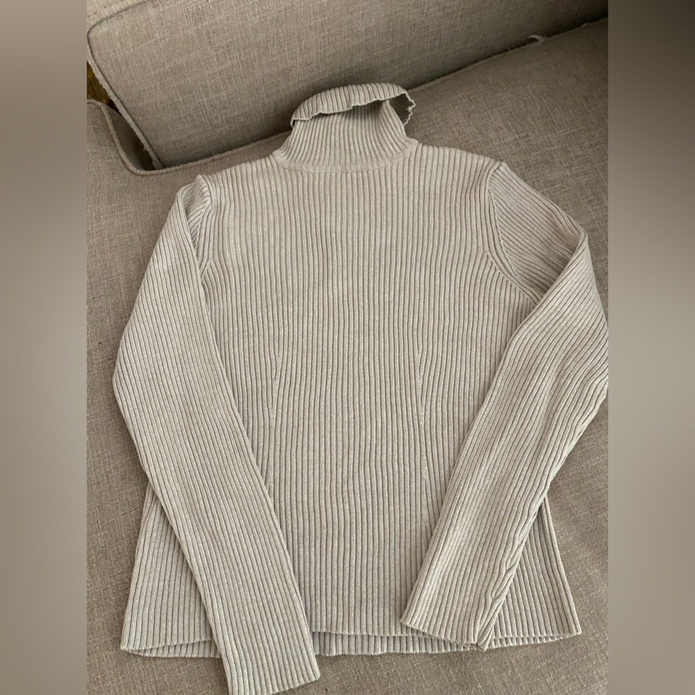 Vintage Silk/rayon Ribbed Turtleneck Sweater Valerie Stevens